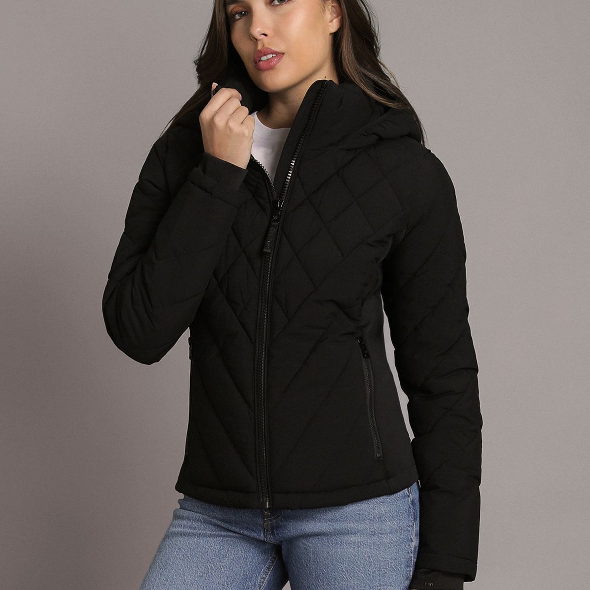CALVIN KLEIN - Parka Puffer con Gorro y Paneles Combinados Negro Calvin Klein
