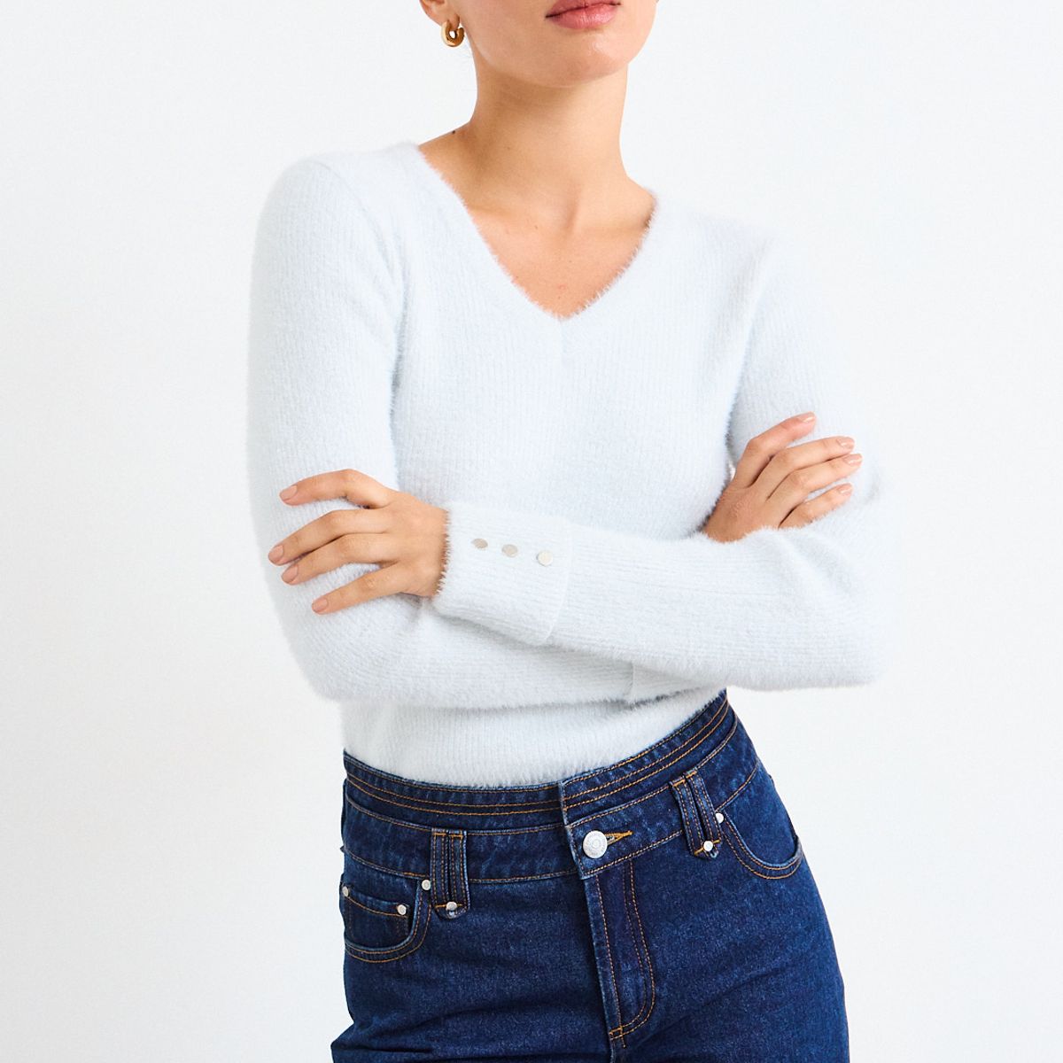 IO - Sweater Liso Mujer Crudo Io