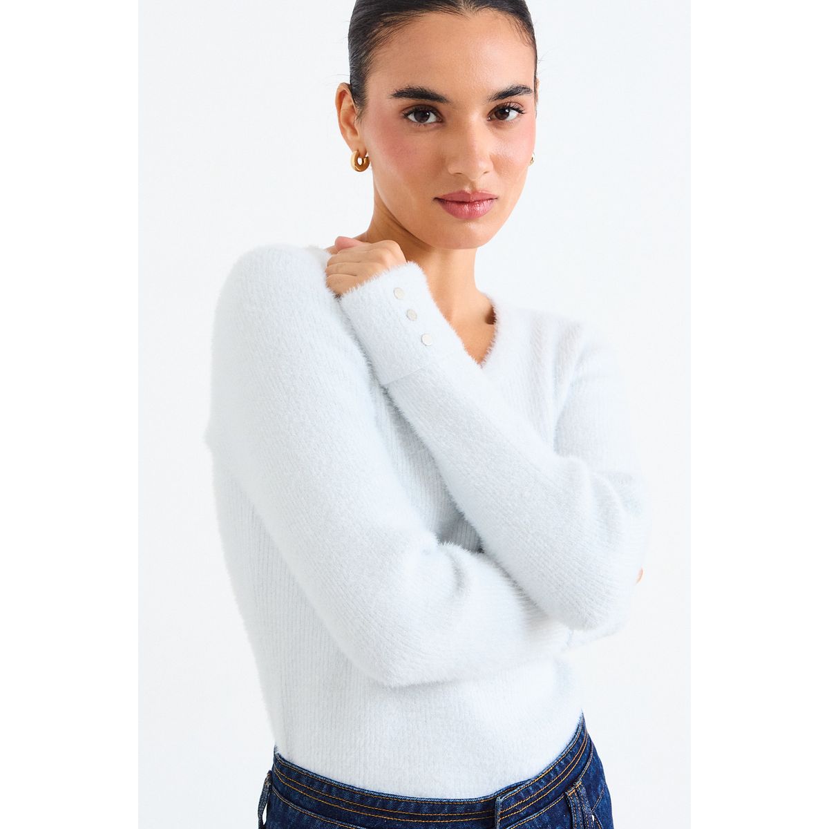 IO - Sweater Liso Mujer Crudo Io