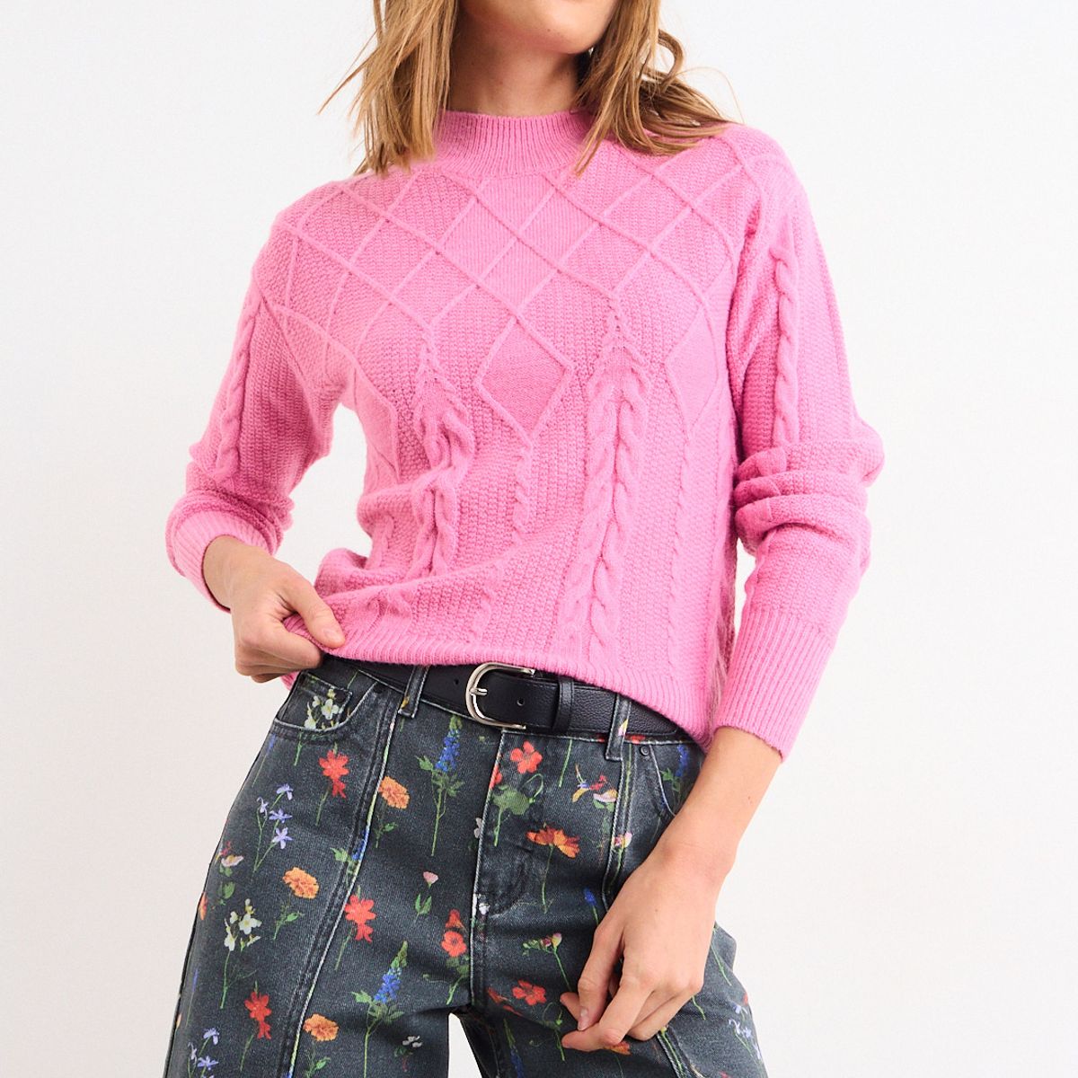 IO - Sweater Liso Mujer Rosa Io