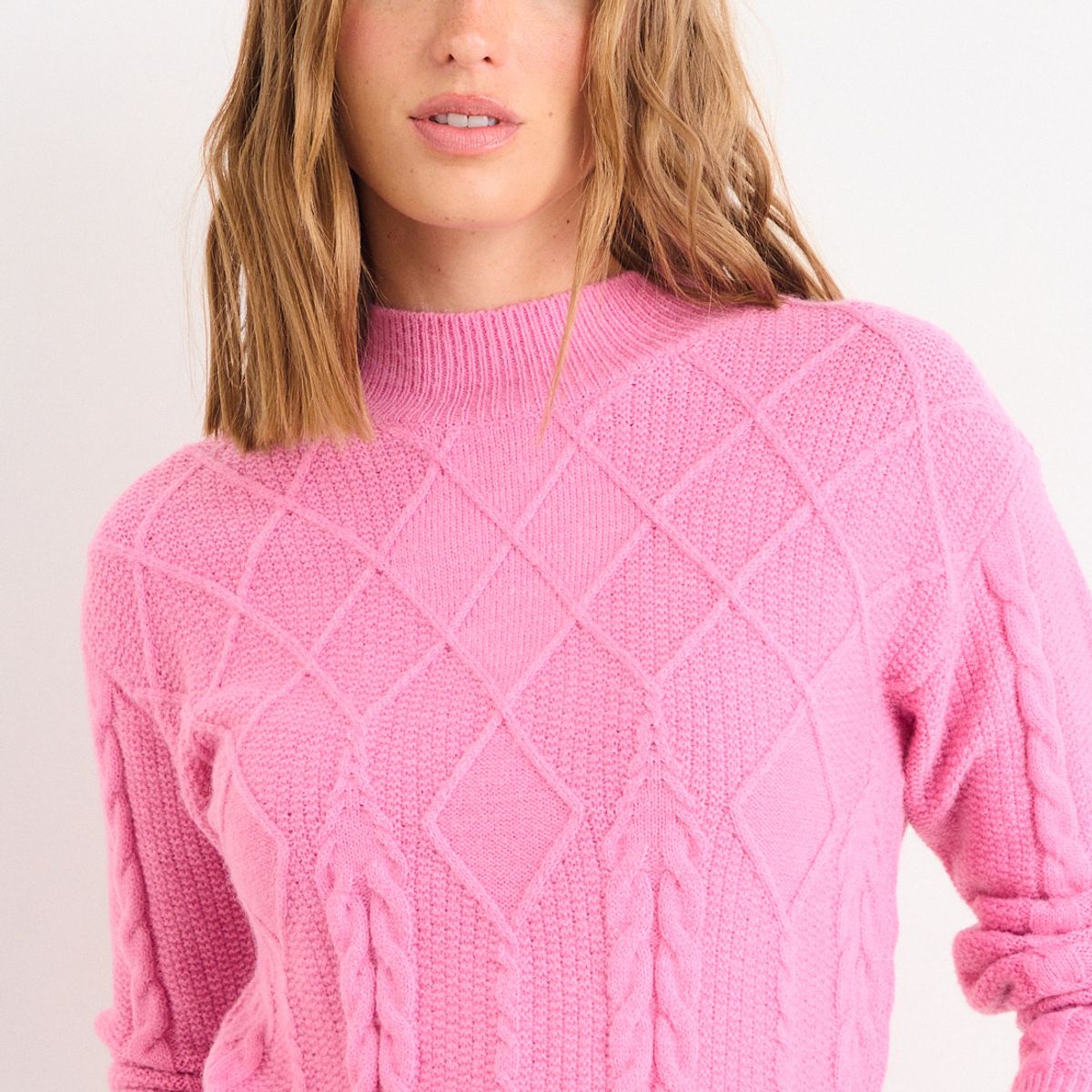 IO - Sweater Liso Mujer Rosa Io