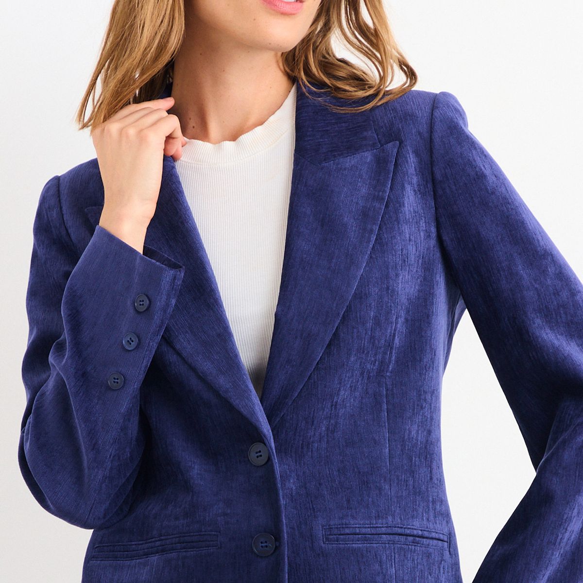 IO - Blazer Liso Mujer Azul Io