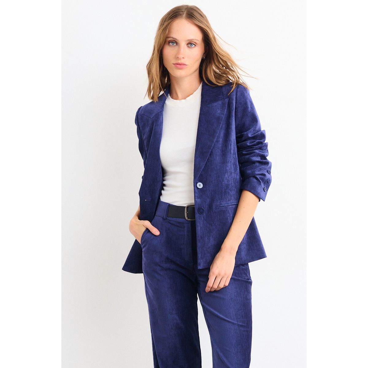 IO - Blazer Liso Mujer Azul Io