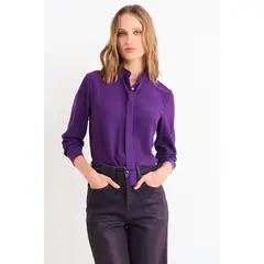 IO - Blusa Lisa Mujer Morado