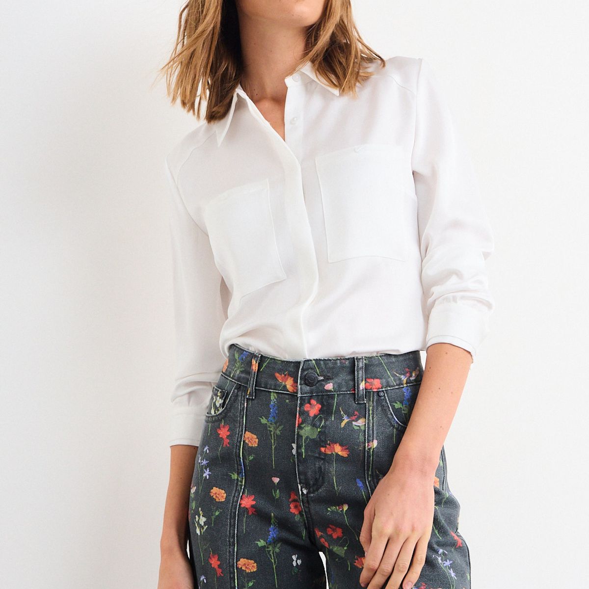 IO - Blusa Lisa Mujer Crudo Io