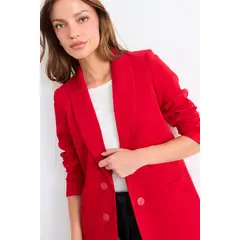 IO - Blazer Liso Mujer Rojo