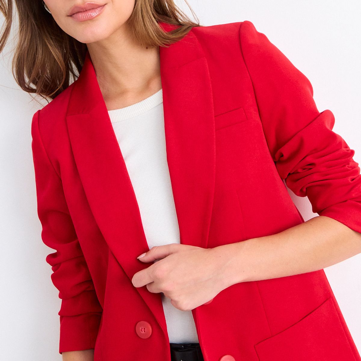 IO - Blazer Liso Mujer Rojo Io