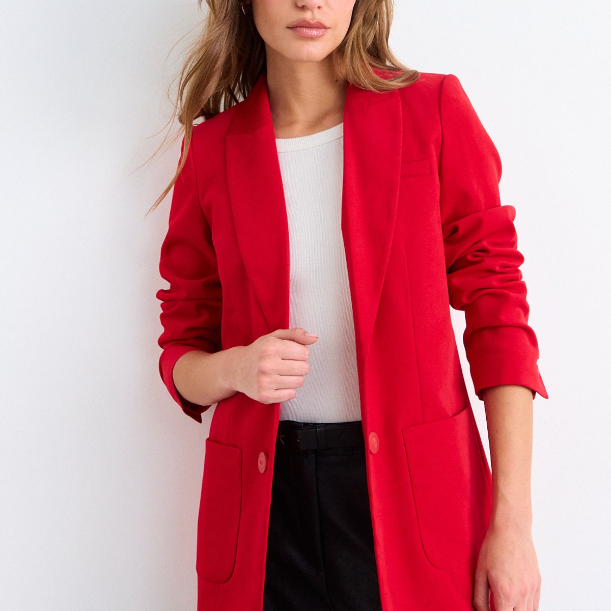 IO - Blazer Liso Mujer Rojo Io