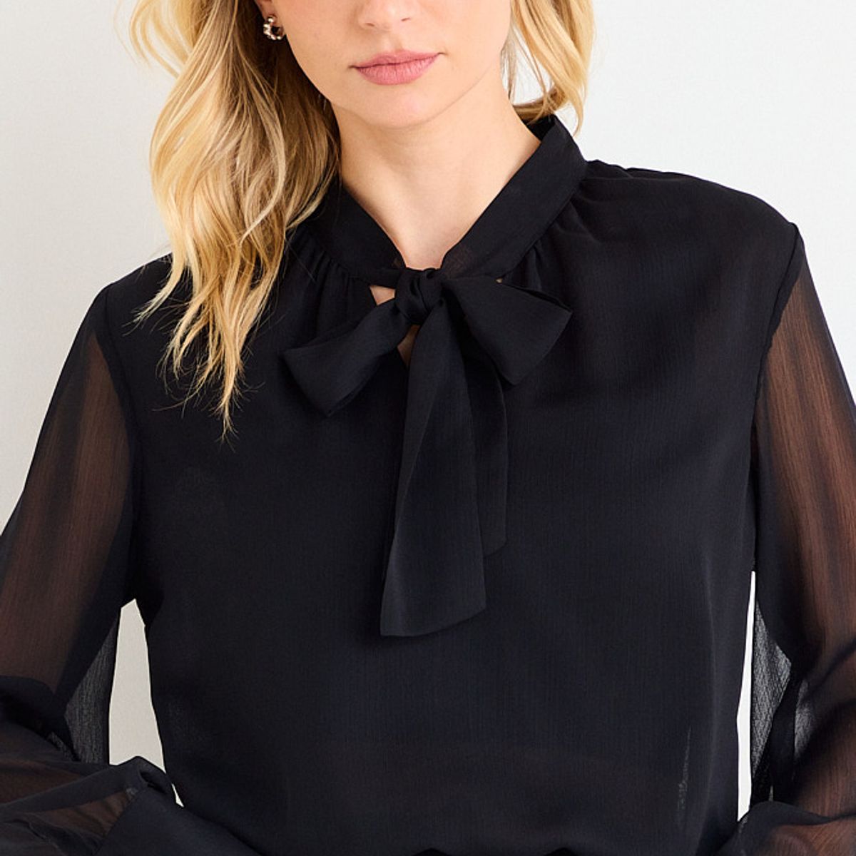 ASH - Blusa Lisa Mujer Negro Ash