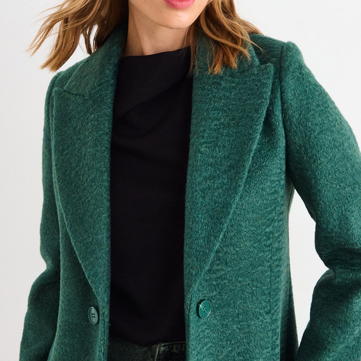 IO - Chaqueton Liso Mujer Verde Io