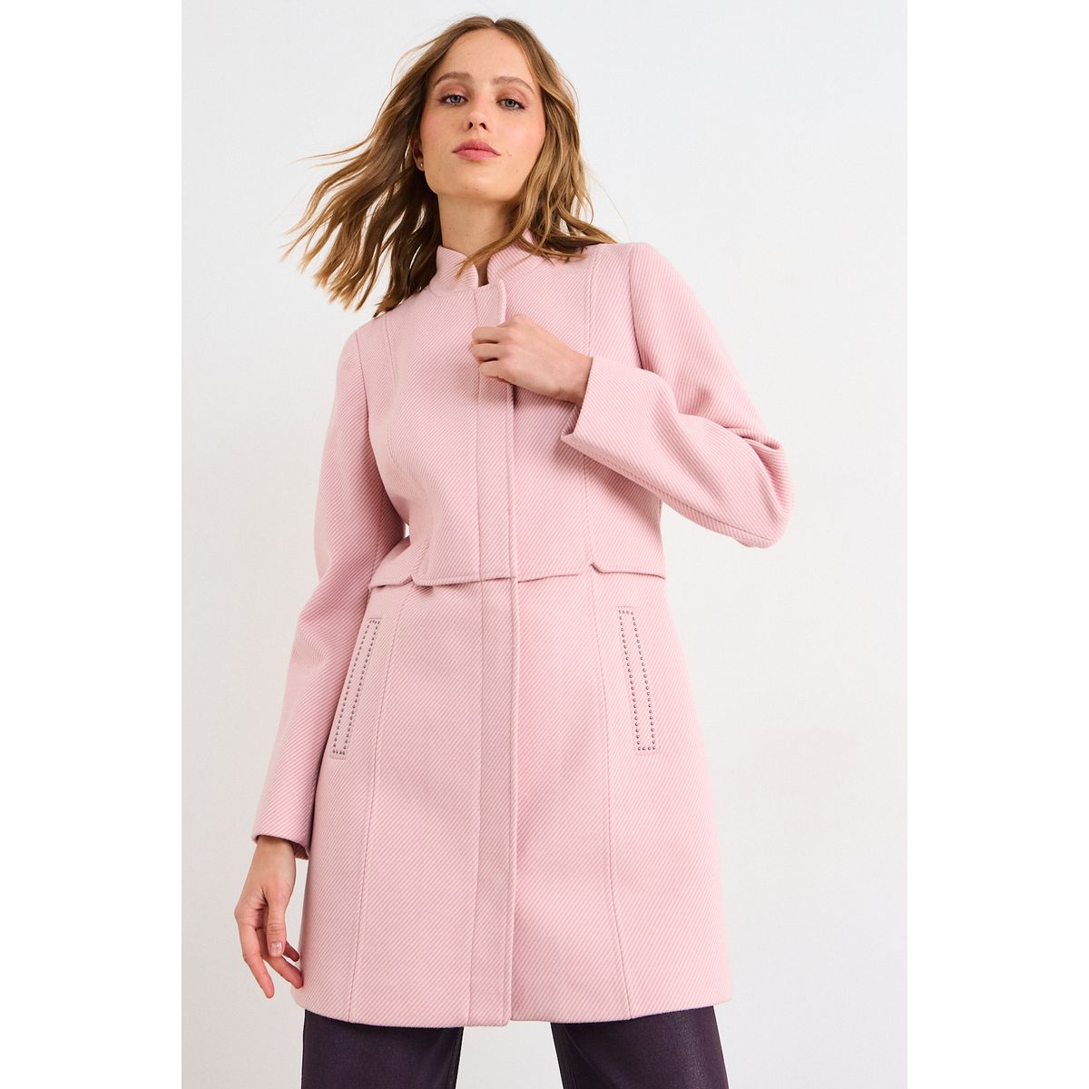 IO - Chaqueton Liso Mujer Rosa Io