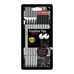 STABILO - Set 10 Marcadores Creative Tips Arty Negros y Grises