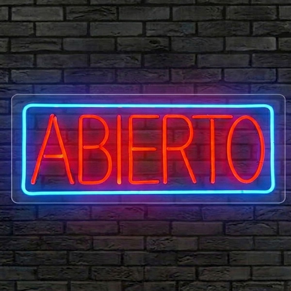 GENERICO - Letrero Cartel Luminoso Neon Led Abierto
