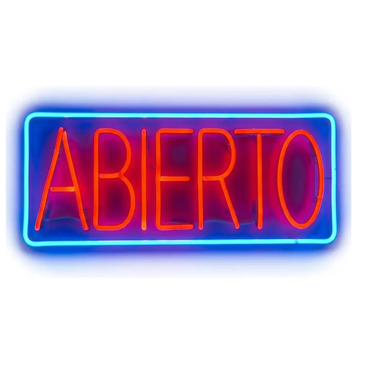 GENERICO - Letrero Cartel Luminoso Neon Led Abierto