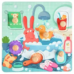 MIDEER - Puzzle de Encaje de Madera para Bebés Reconocimiento de Formas y Colores