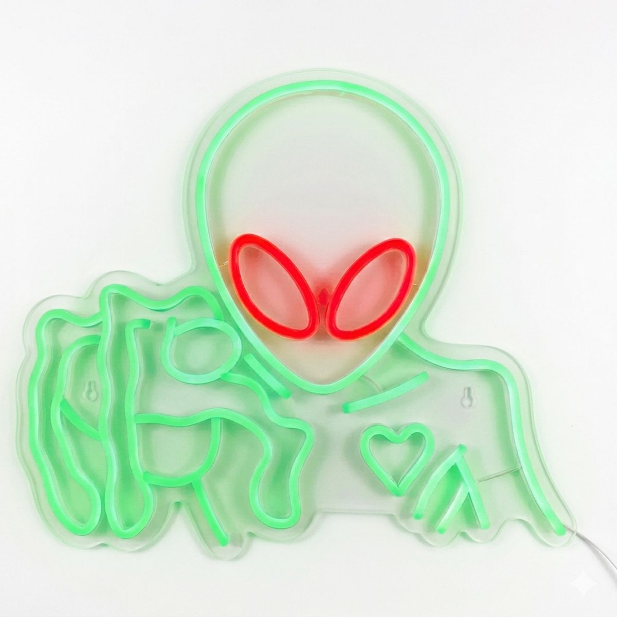 GENERICO - Letrero Cartel Luminoso Neon Led Alien Apuntando