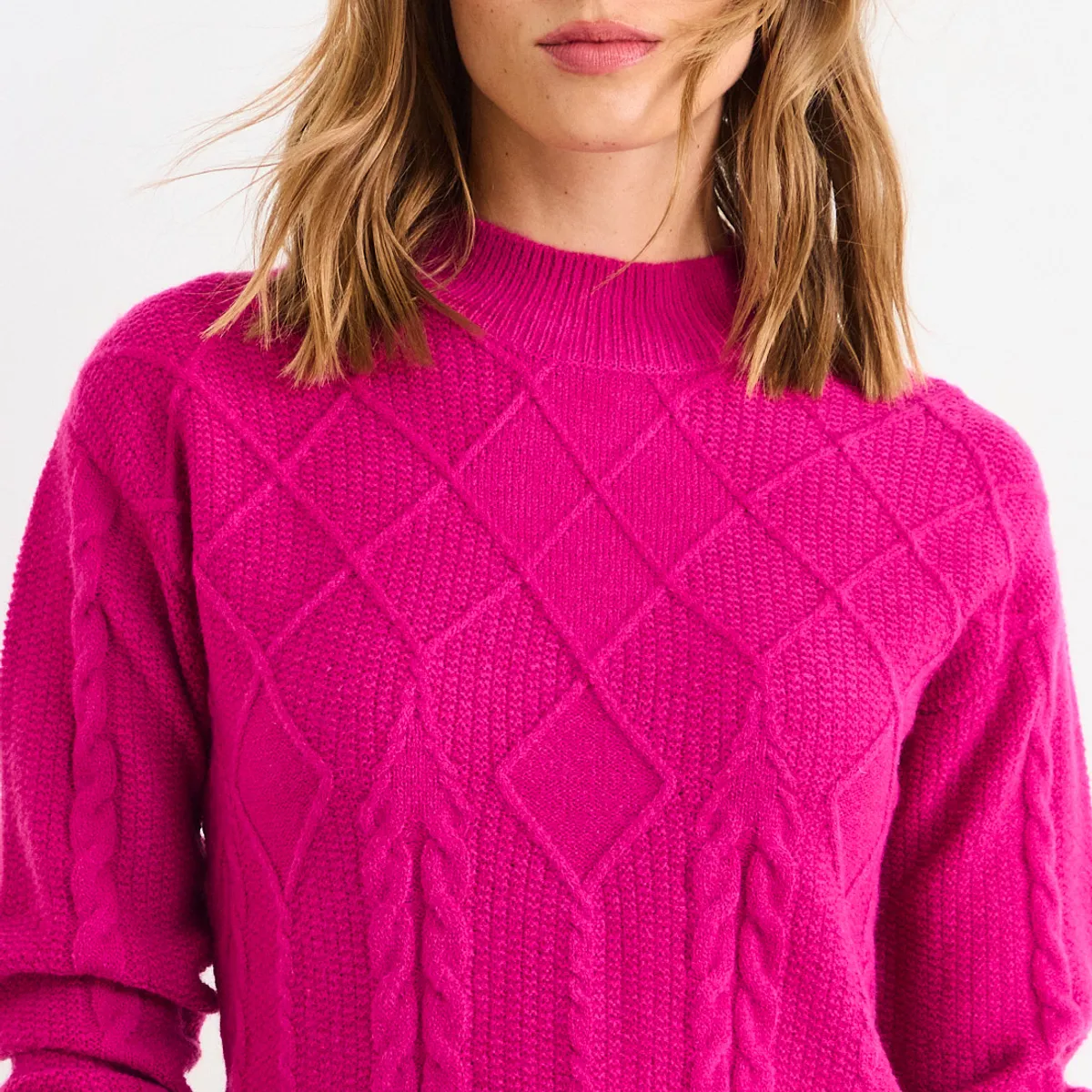 IO - Sweater Liso Mujer Fucsia Io
