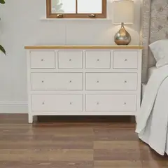 MGR MUEBLES - COMODA DE MADERA 8 CAJONES 150 CM