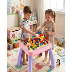 GENERICO - Mesa de Actividades Didáctica para Bloques de Construcción Infantil