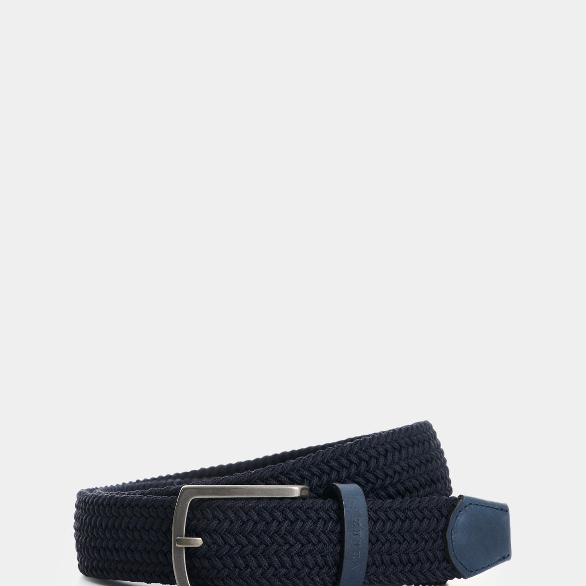 VELEZ - Vélez Cinturón Trenzado Cuero Hombre Tyvi 2.0 Azul Oscuro
