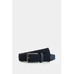 VELEZ - Vélez Cinturón Trenzado Cuero Hombre Tyvi 2.0 Azul Oscuro