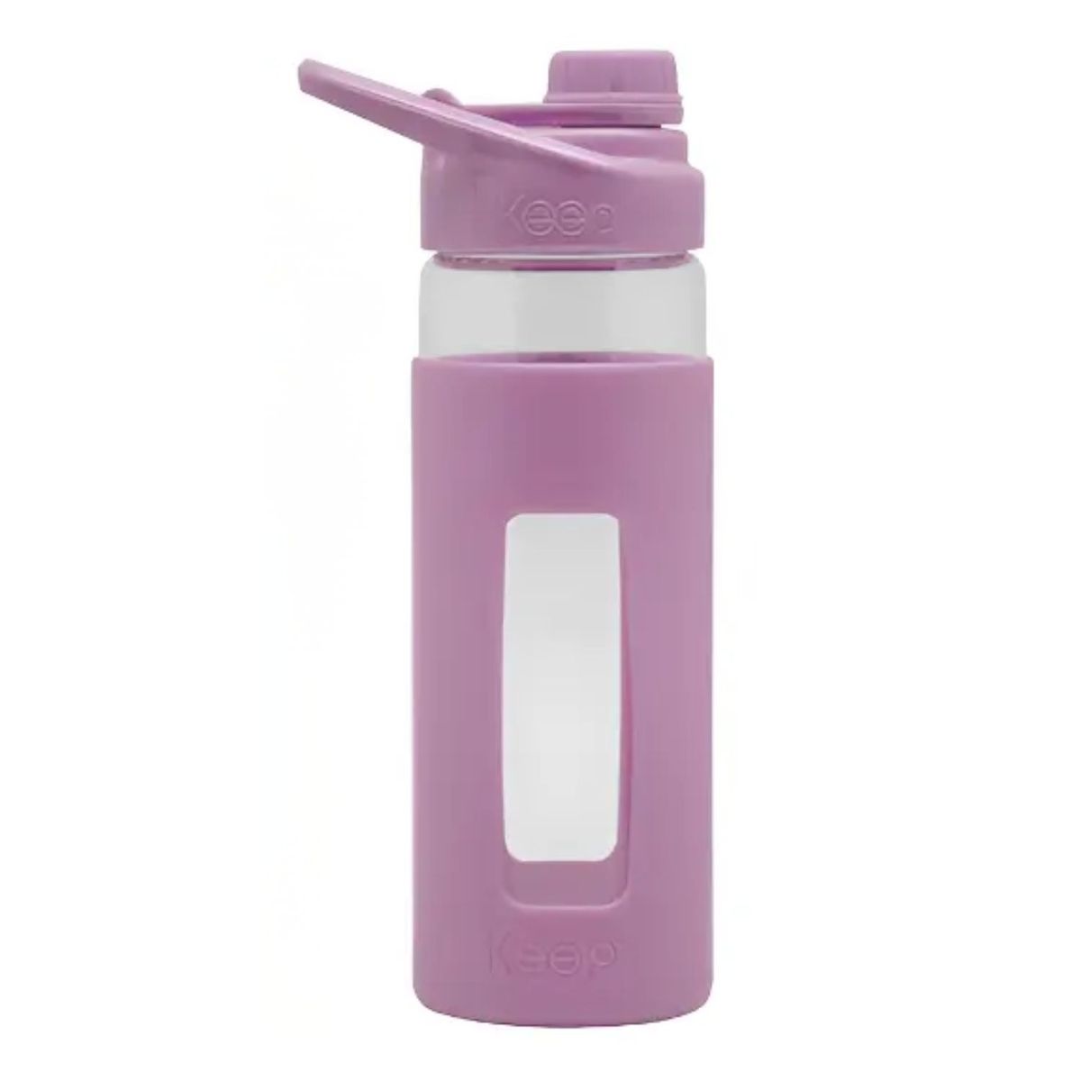 KEEP - Botella 470ml Vidrio Agua Ejercicio Colores Keep Lila