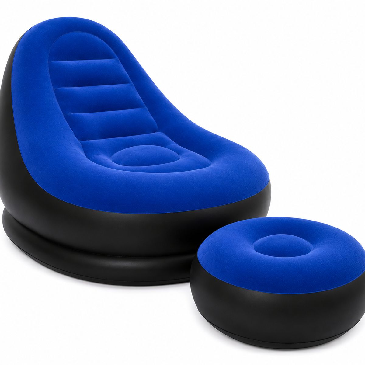 GENERICO - Sillón Inflable con Puff Flocado PVC Premium