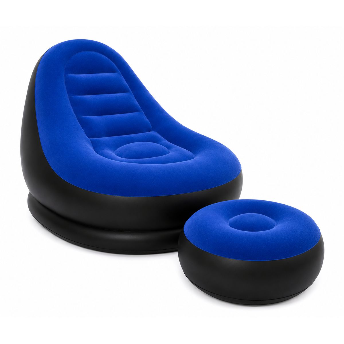 GENERICO - Sillón Inflable con Puff Flocado PVC Premium