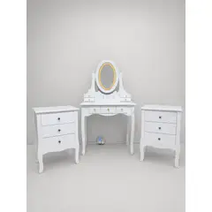 CASTELLARO - KIT DORMITORIO VELADORES GENOVA + TOCADOR CATERINA