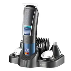 GENERICO - Cortadora Pelo Eléctrica Afeitadora Patillas Kit 10 En 1 Vgr