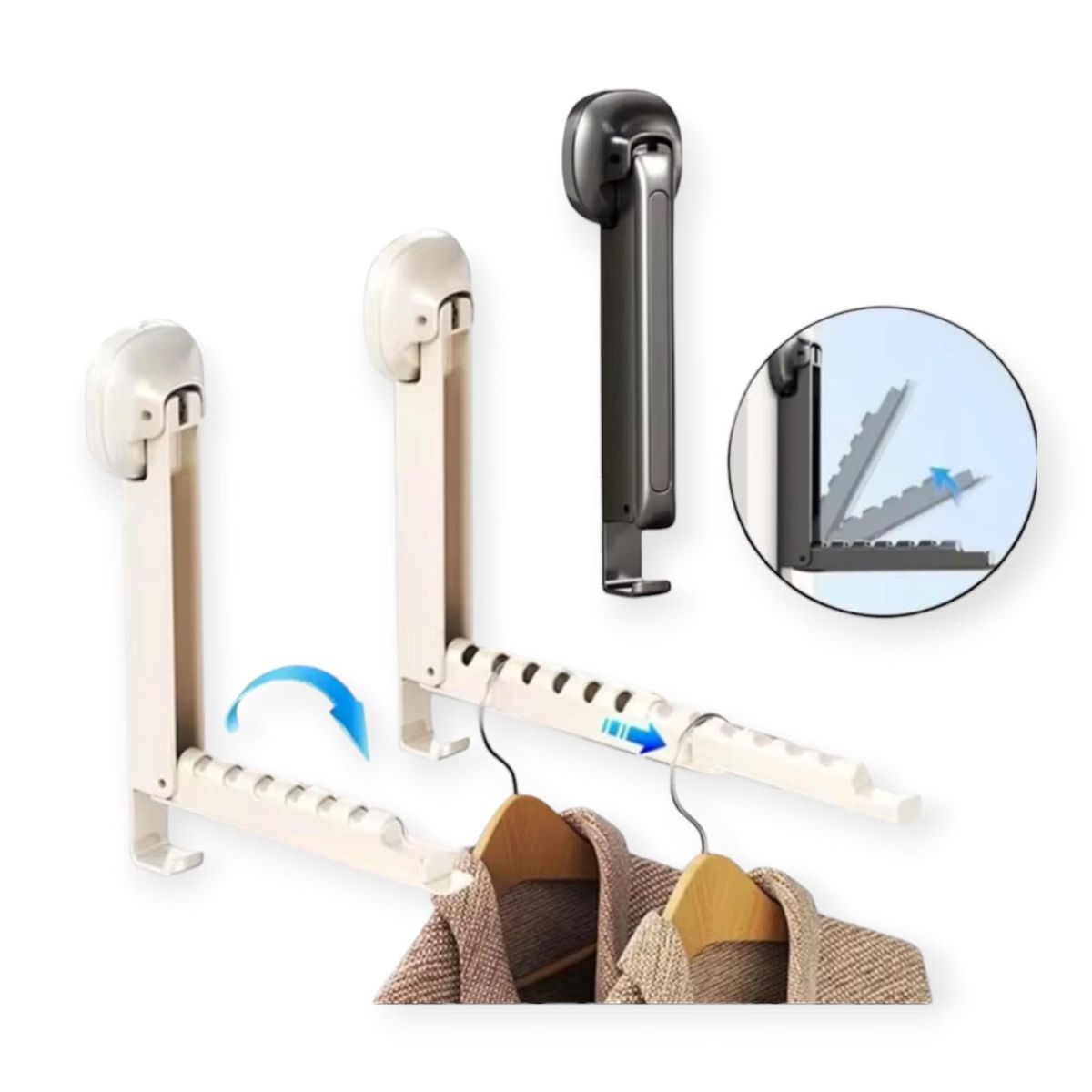 GENERICO - Tendedero Colgador de Ropa Plegable con Ventoza Ajustable