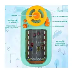 GENERICO - Volante Interactivo Juguete Simulador Carreras Auto Niño