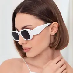 NOVY - Gafas Lentes De Sol Retro Fachero Blanco UV400 Mujer