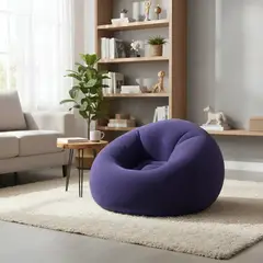GENERICO - Puff redonda tumbona cama reposa pies Sofa Inflable Portatil
