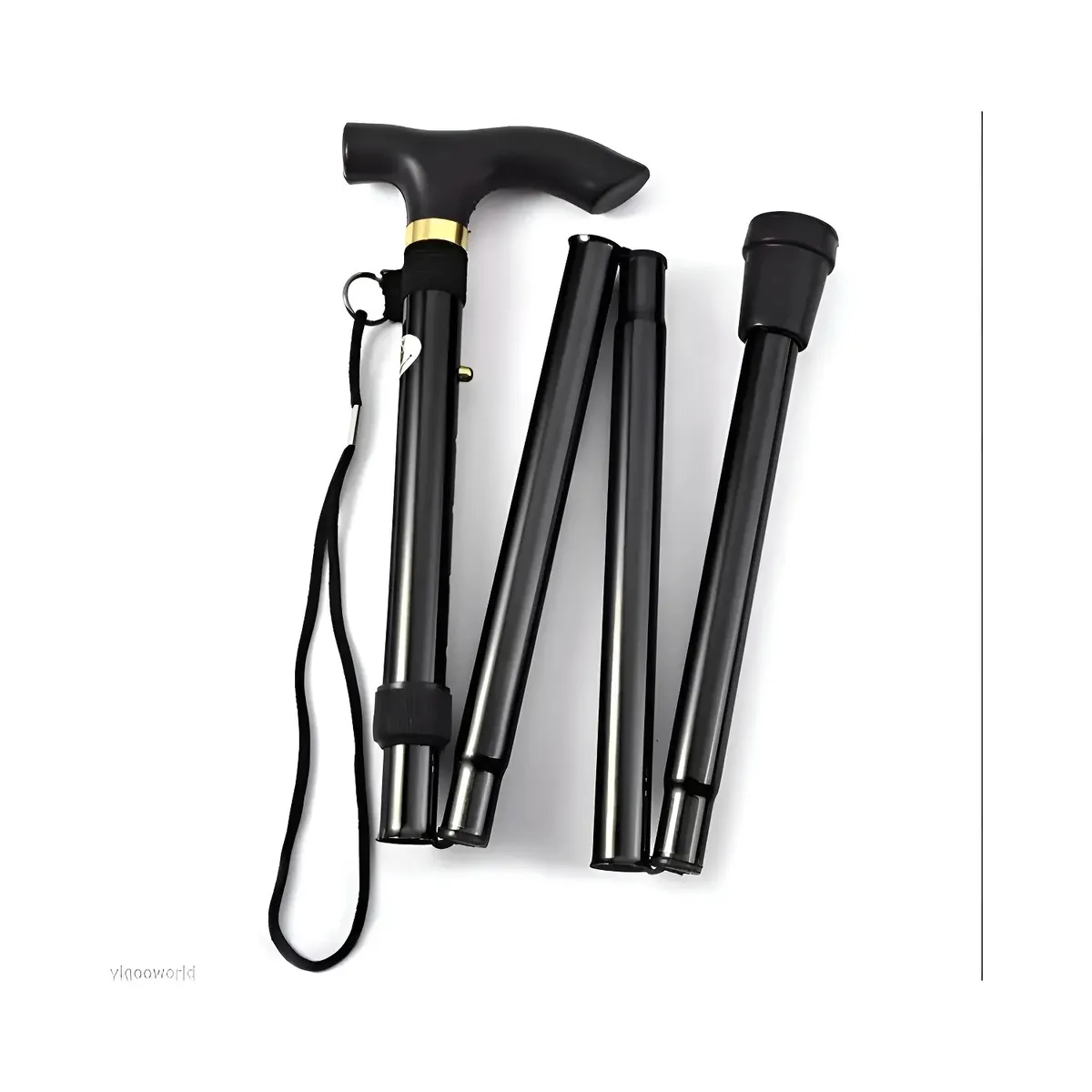 GENERICO - Bastón Ortopédico Plegable De Aluminio Portátil Labg