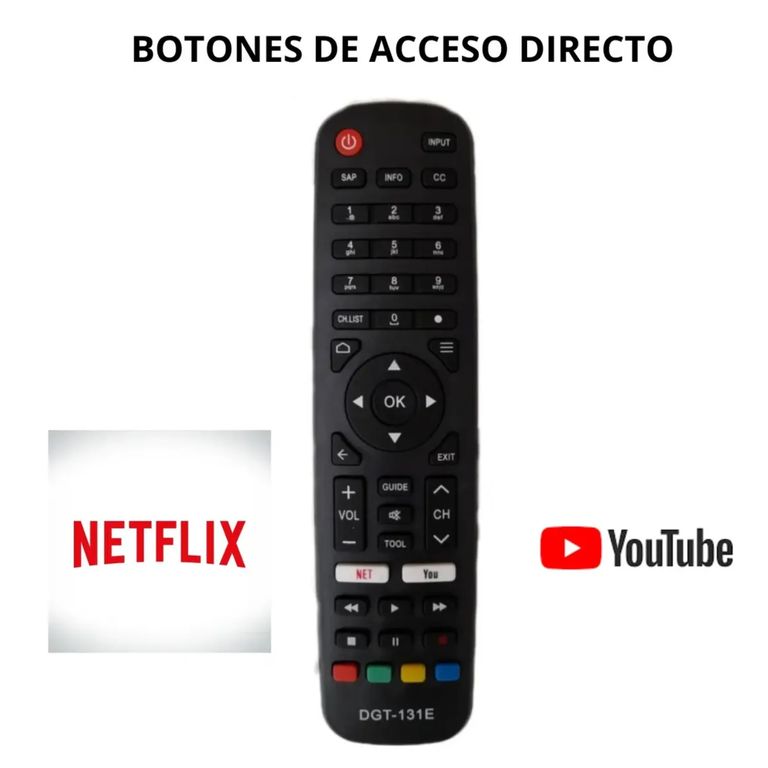 GENERICO Control Para Onn E43d62fn D62un Smart Tv