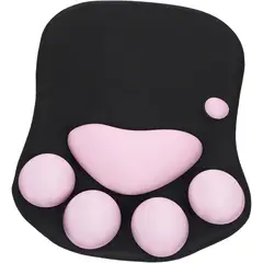 KUANGYE - Alfombrilla Ratón con Soporte Ergonómico para Muñeca Almohadilla Antideslizante con Diseño de Gato