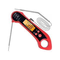 GENERICO - Termómetro Digital De Carne De Doble Sonda Con Alarma Labg