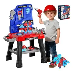 TOYUN TOYUN - Set Juego Banco Herramientas Taladro Juguete Niños 144 Pcs
