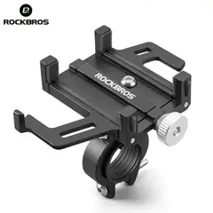 GENERICO - Soporte Aluminio Celular Para Bicicleta Motocicleta Rockbros Negro