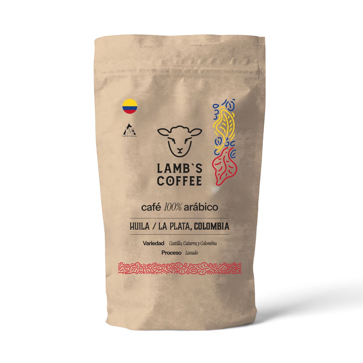 GENERICO - Café De Especialidad en grano Colombia Lambs Coffee 1 kilo