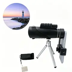 MOONCORE - Monocular Hd 40x60 Con Brújula Y Adaptador Para Celular