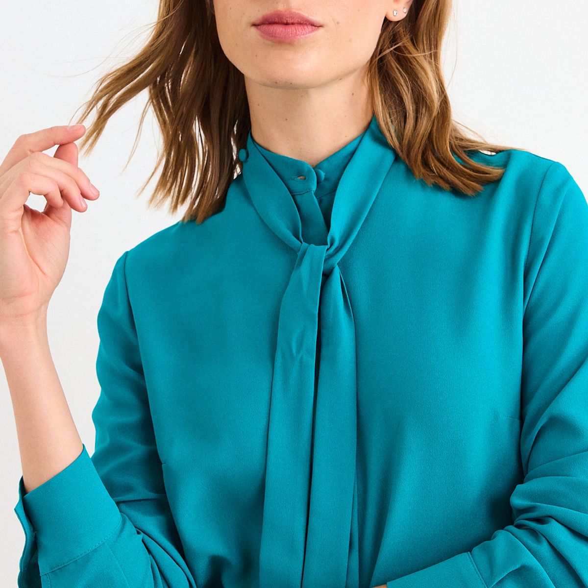 IO - Blusa Lisa Mujer Celeste Io