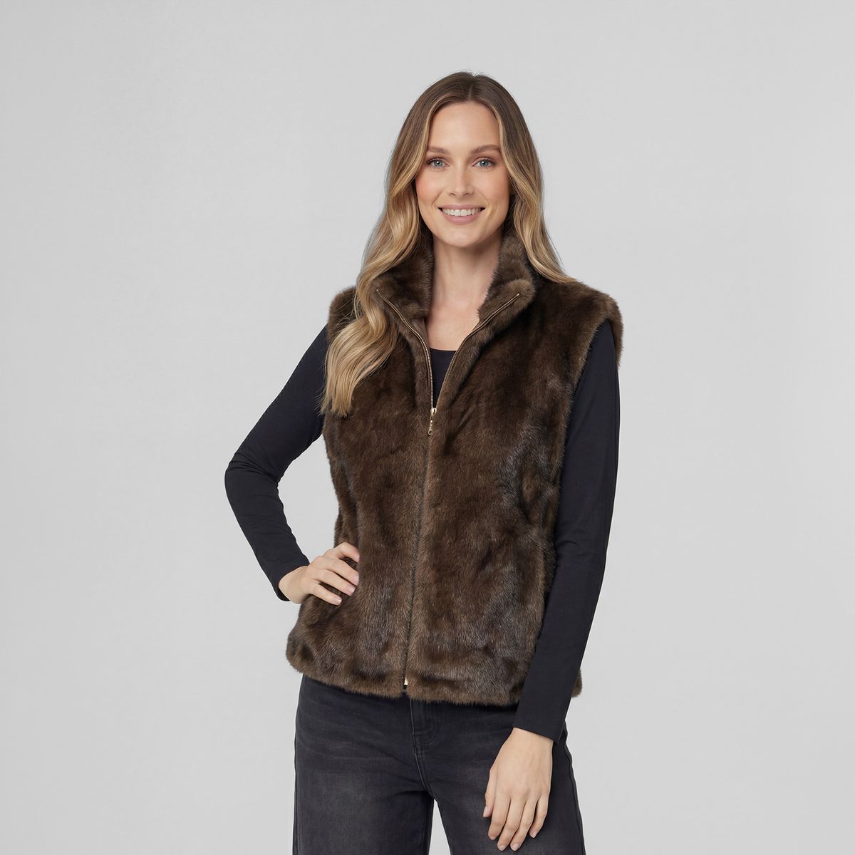 LINEATRE - Chaqueta Mujer Isidora Relaxed Cuello Medio Alto Con Cierre Moro Lineatre