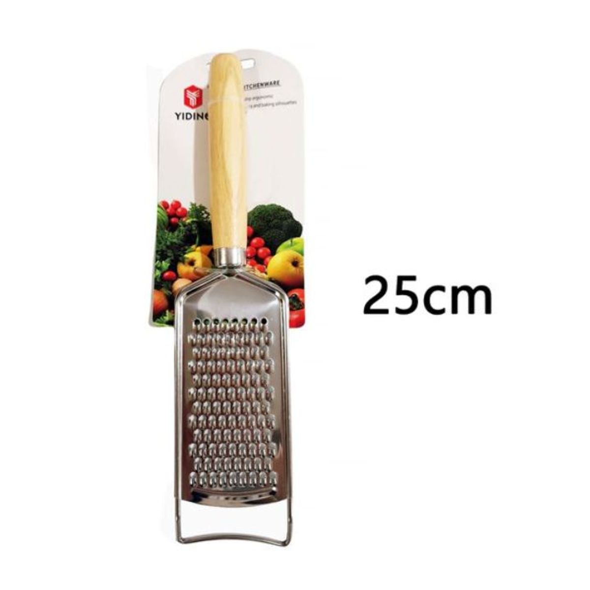 GENERICO - Rallador De Cocina Con Mango De Madera 25cm