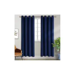 GENERICO - Cortina Blackout 1 Paño 140x220 Cm Tela Poliester color azul marino