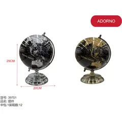 GENERICO - Globo terraqueo (BASE PLATEADA - 29cm*20cm) 39751
