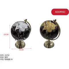 GENERICO - Globo terraqueo (BASE DORADA - 22cm*15cm) 39752
