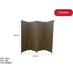 GENERICO - Paraban Biombo (MARRON TEJIDO - 180CM) 39641
