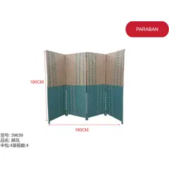 GENERICO - Paraban Biombo (BEIGE CON VERDE AZULADO - 180CM) 39639